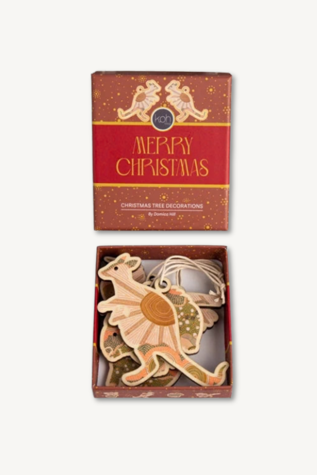 Aboriginal On The Land 4Pack Christmas Decorations