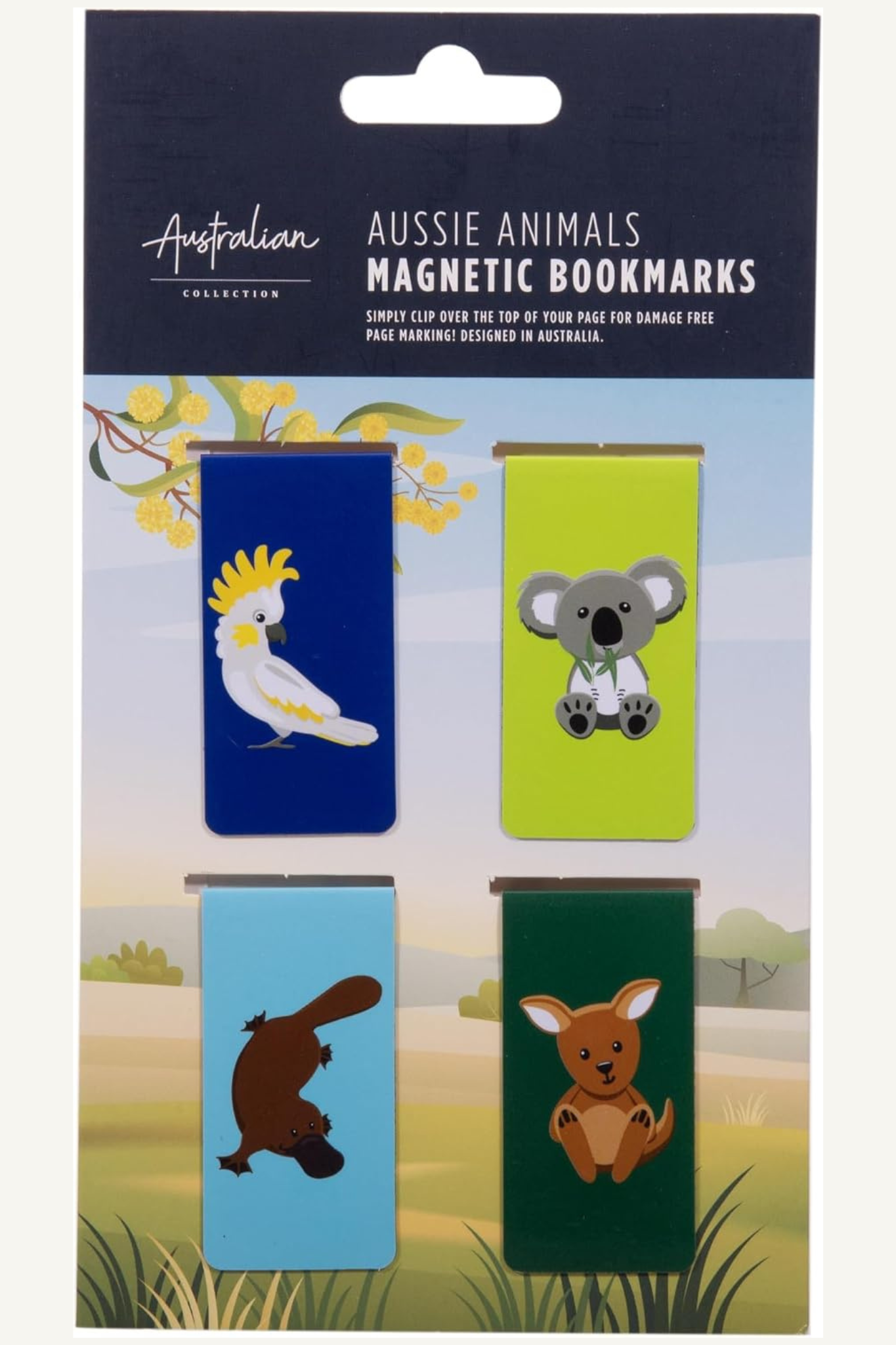 Aussie Animals Magnetic Bookmarks, Multi-Coloured