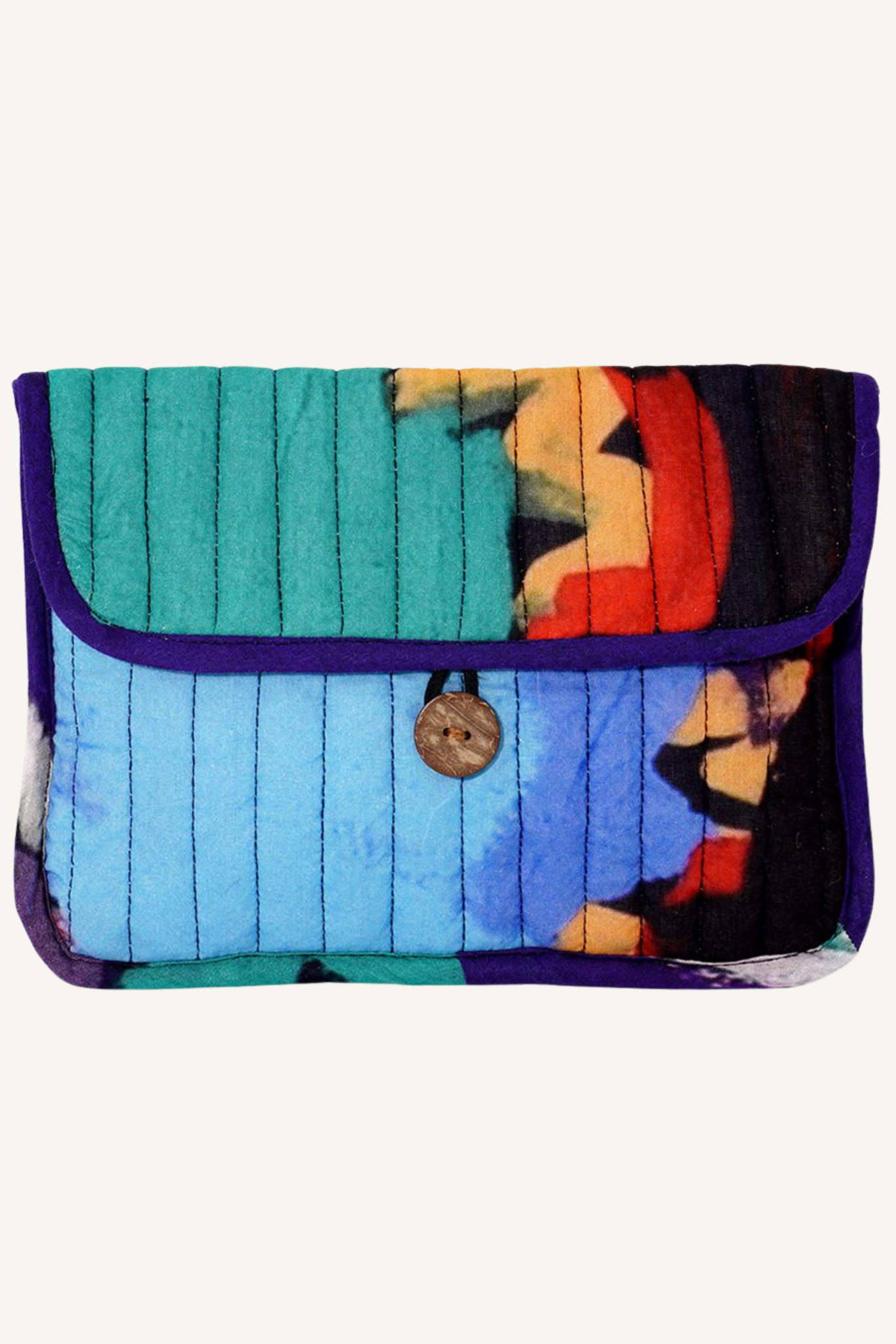 Quilted Buttoned Pouch - Karen Barnes