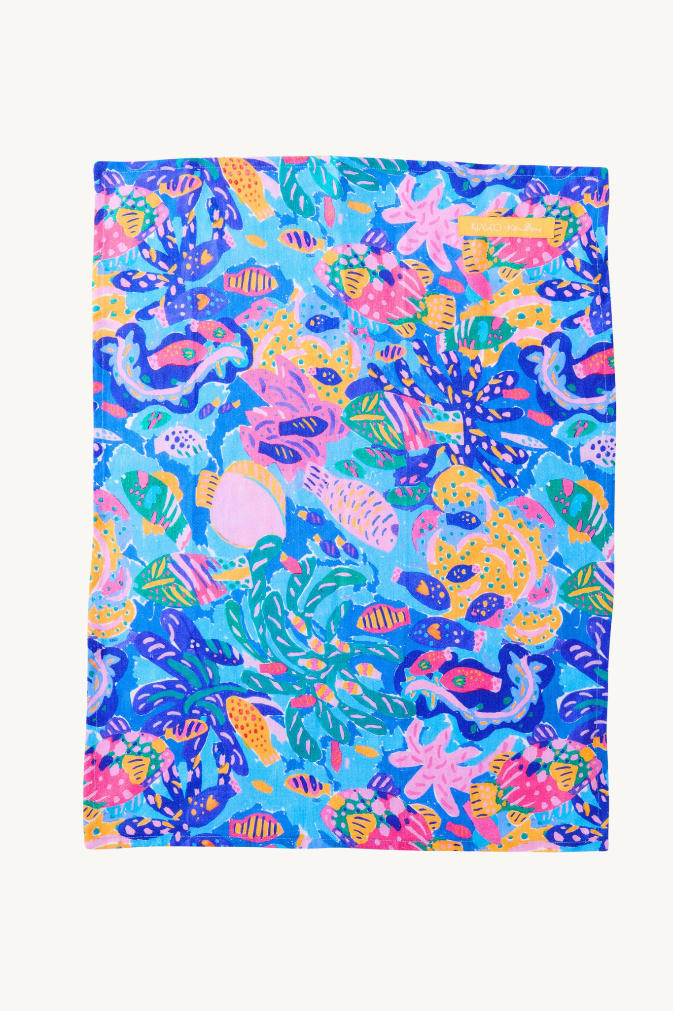 Kip&Co. x Ken Done Reef Garden Linen Teatowel