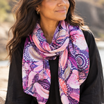 Chernee Sutton Banksia Flower Silk Scarf (SS842)