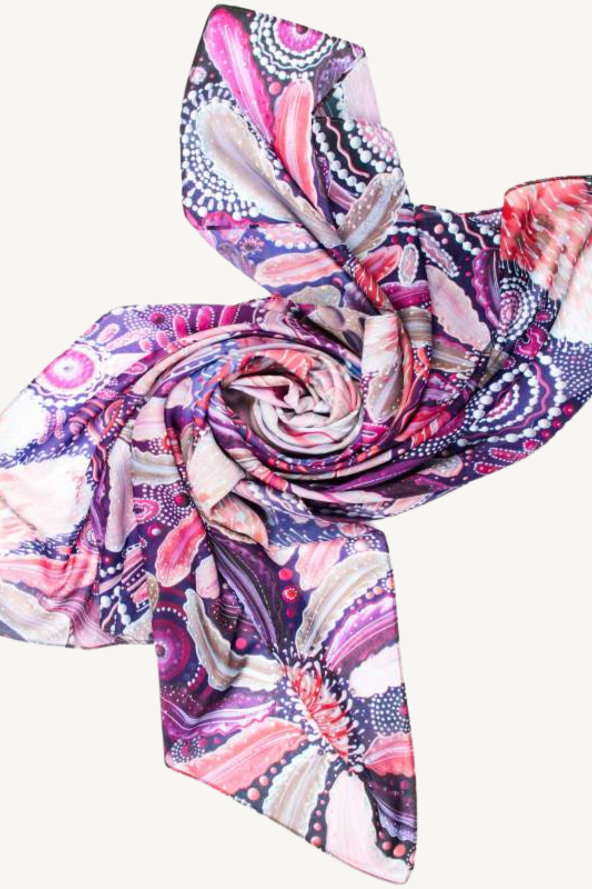 Chernee Sutton Banksia Flower Silk Scarf (SS842)