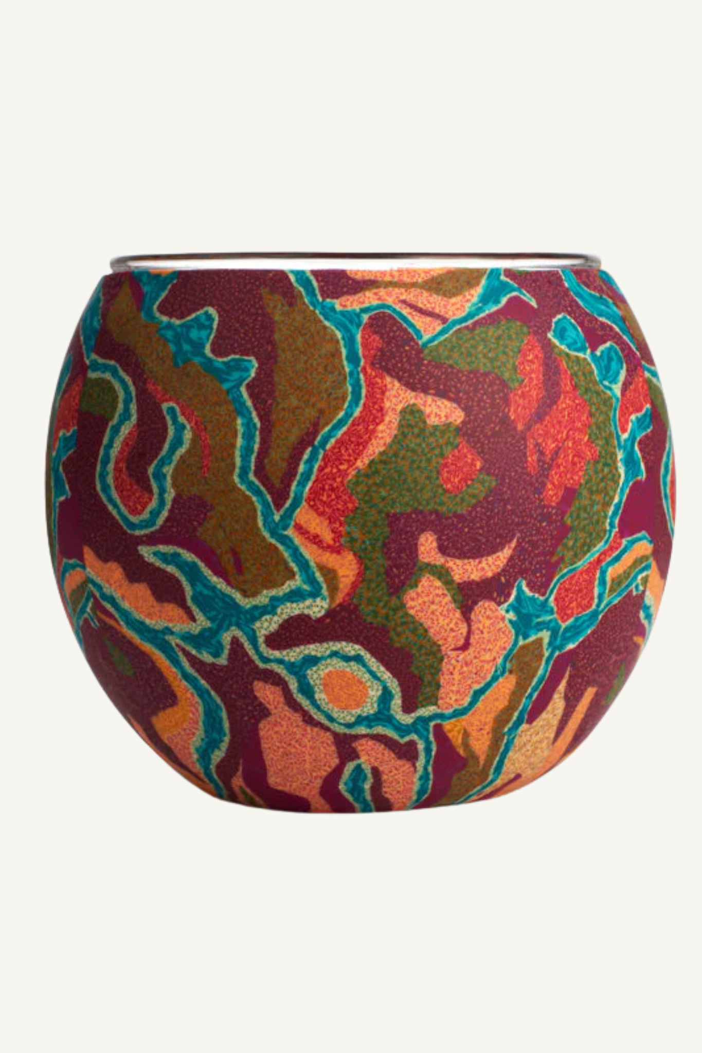 Aboriginal Pilbara Creeks Tealight Candle Holder