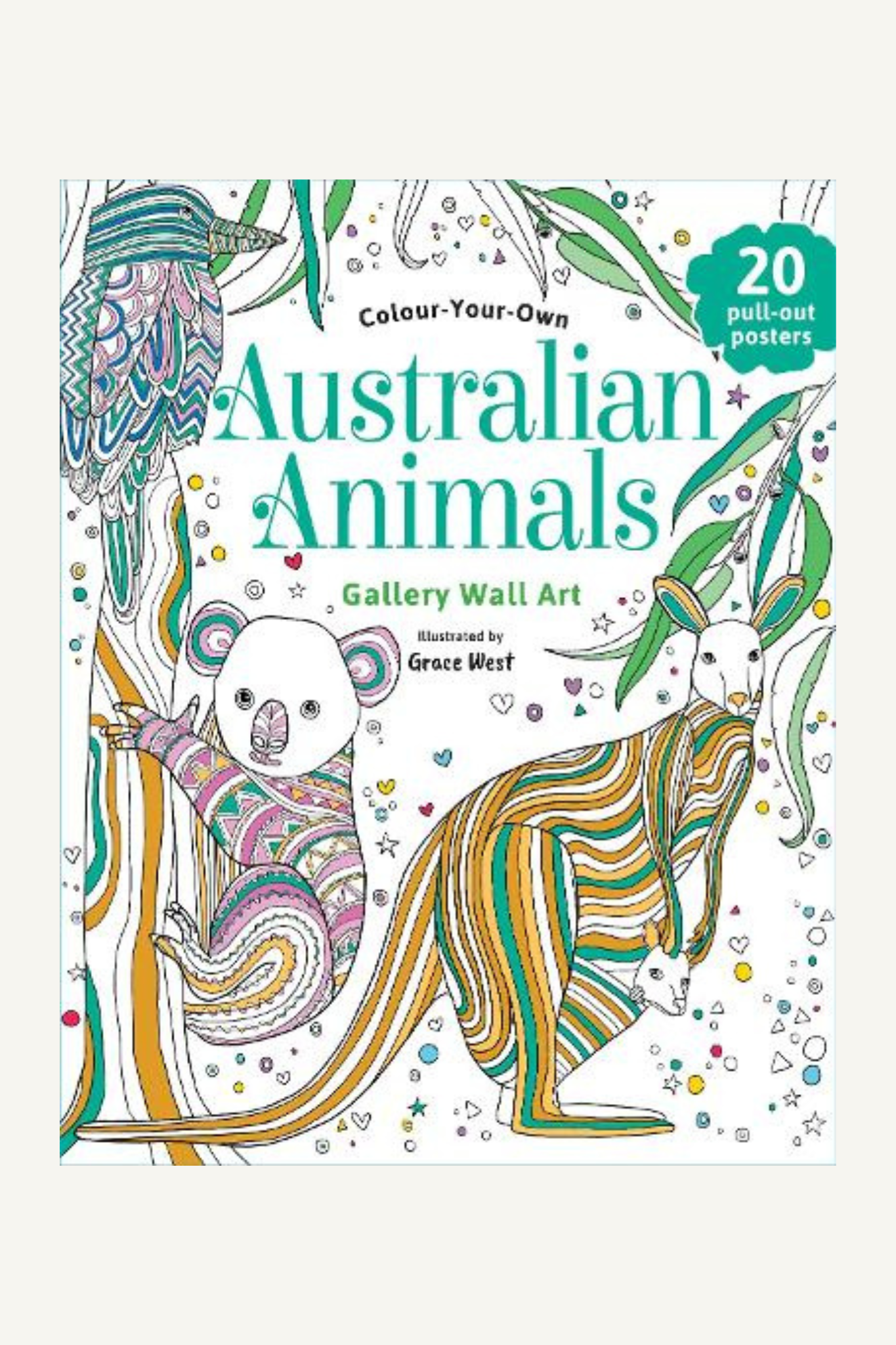 Colour Your Own Australian Animals Gallery Wall Art