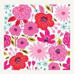 Greeting Card - Square Flowers