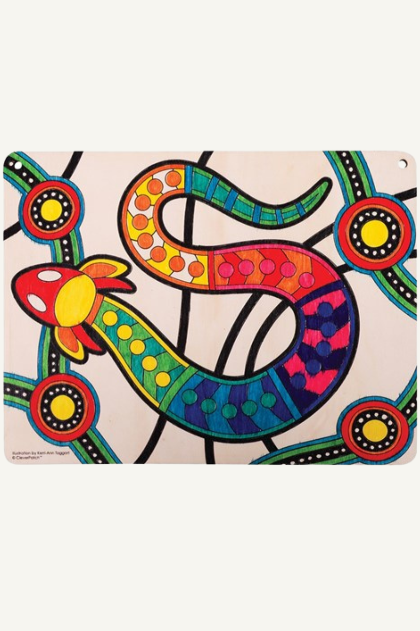 Indigenous Designed Wooden Boards - Serpent - Pack of 10