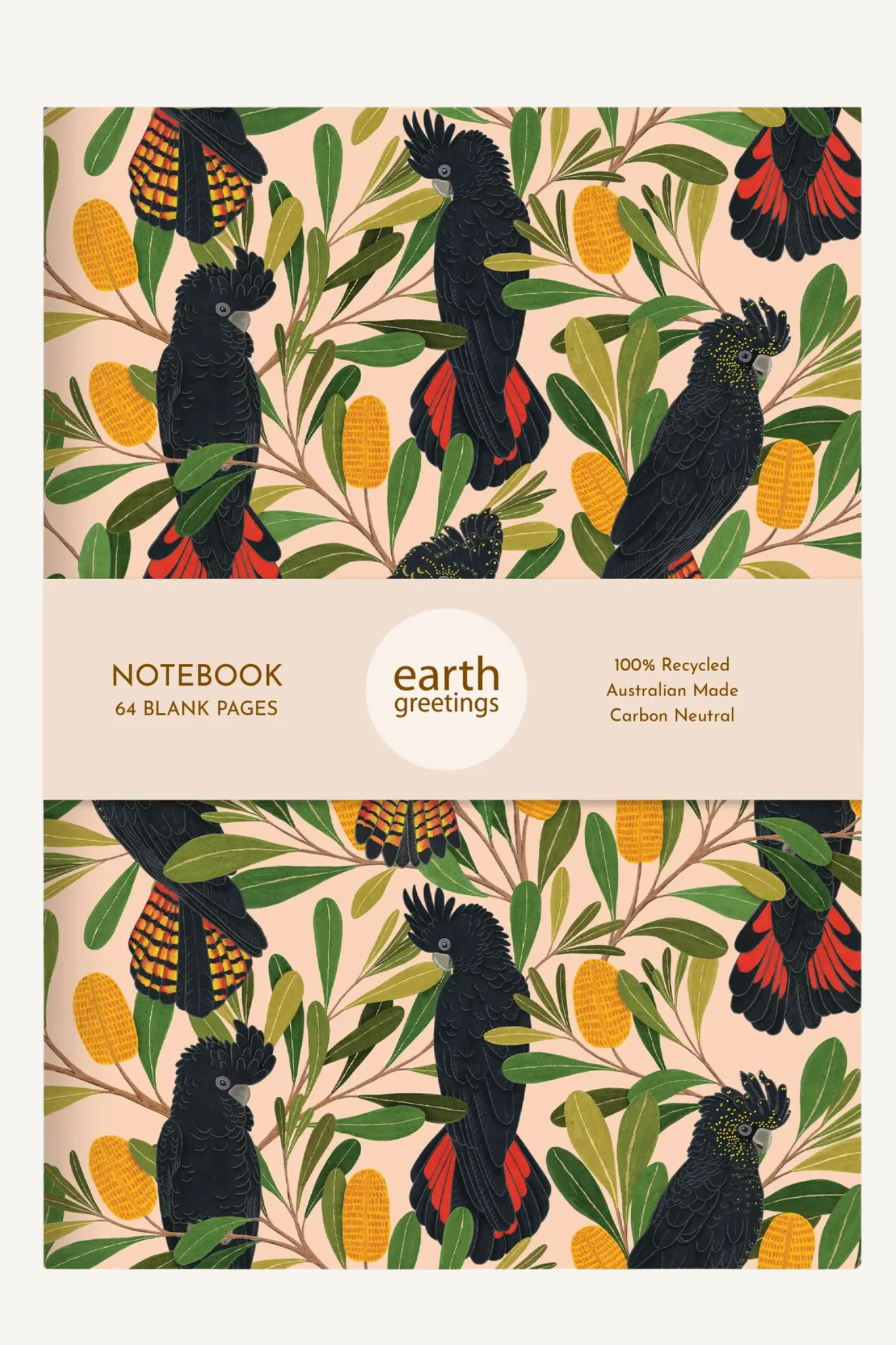A5 Notebook (Blank) - Cockatoos & Banksia