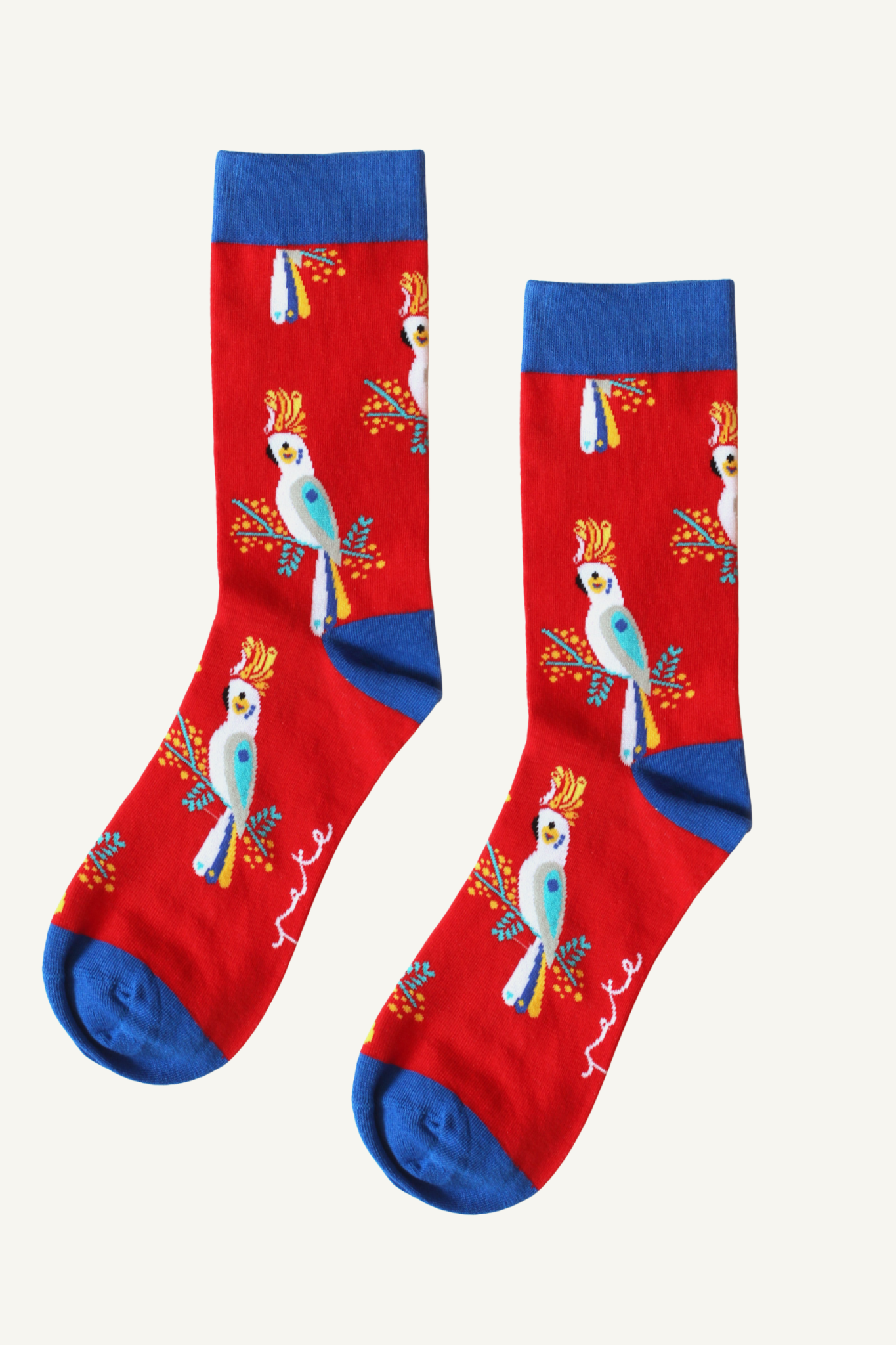 Pete Cromer  Socks - Cockatoo