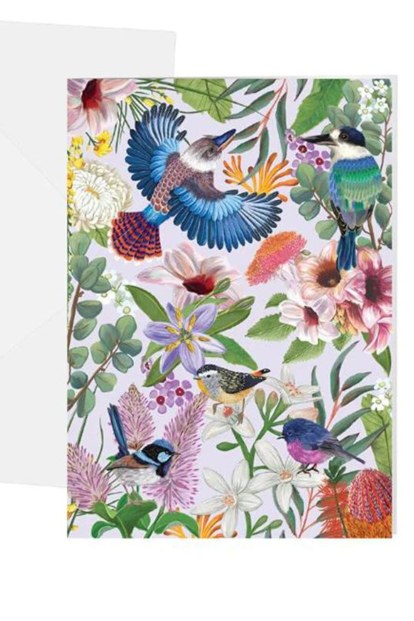 Greeting Card - Birds & Flowers