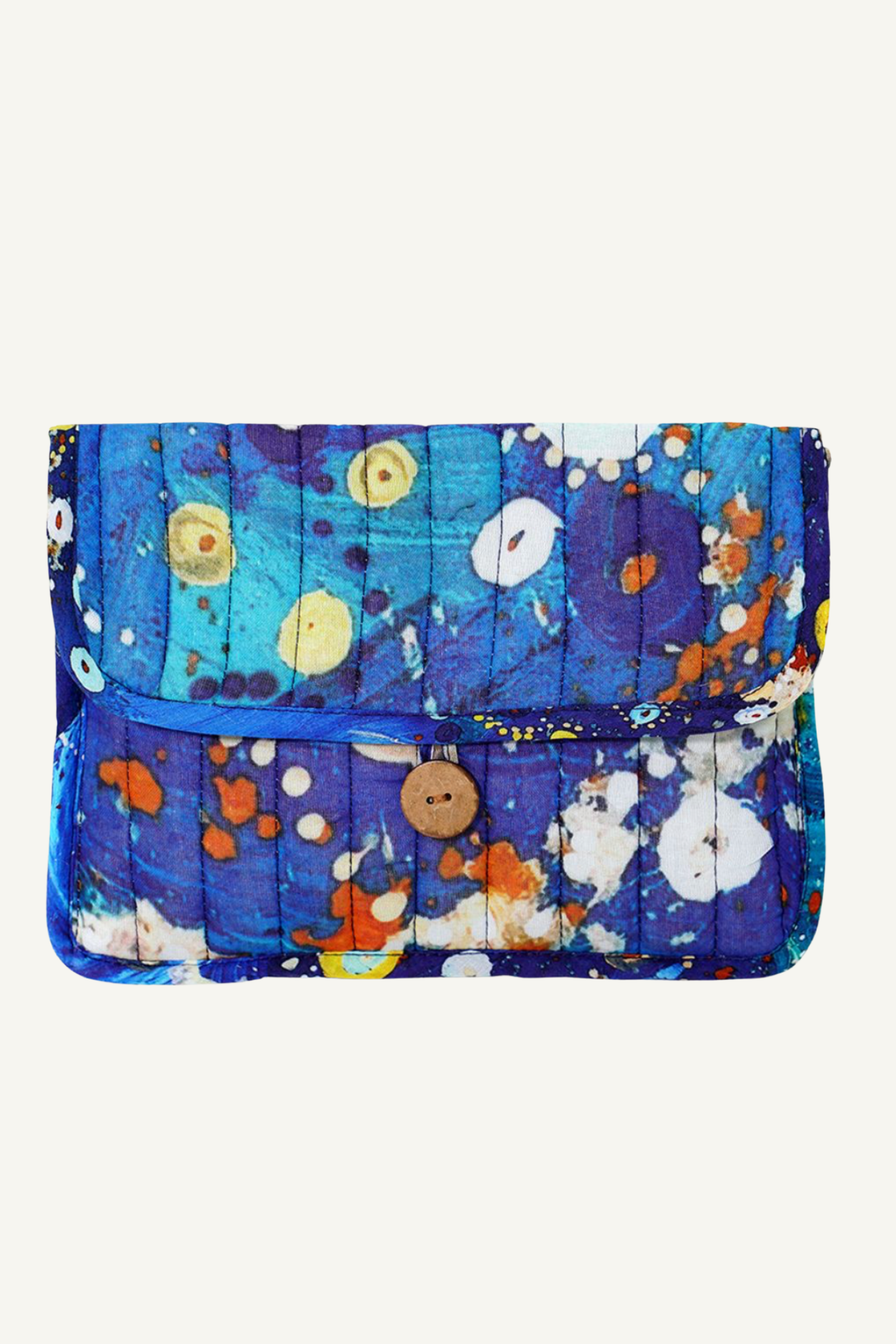 Quilted Buttoned Pouch