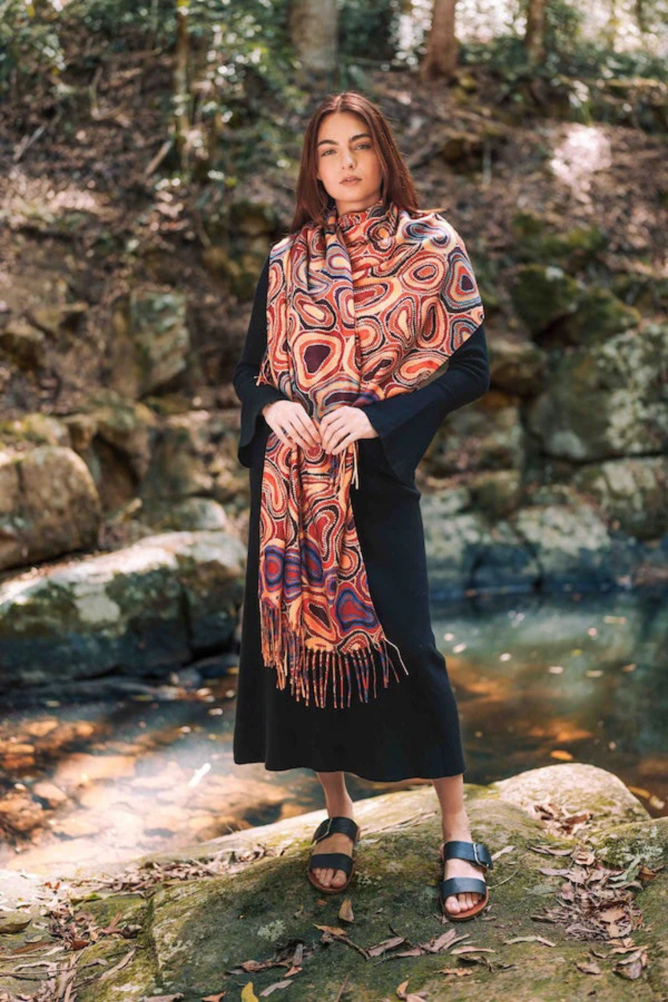 Aboriginal Dry Waterholes Scarf