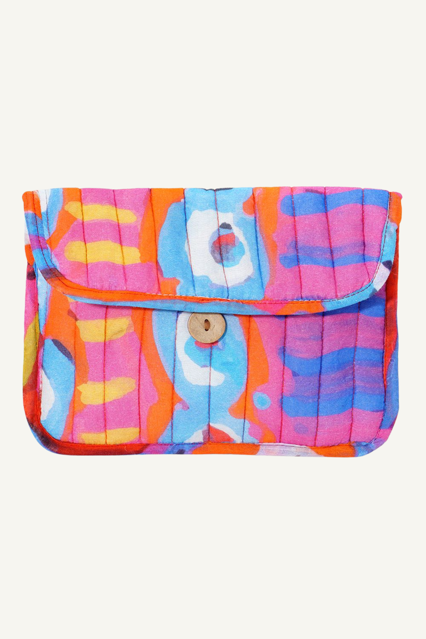 Quilted Buttoned Pouch - Murdie Morris