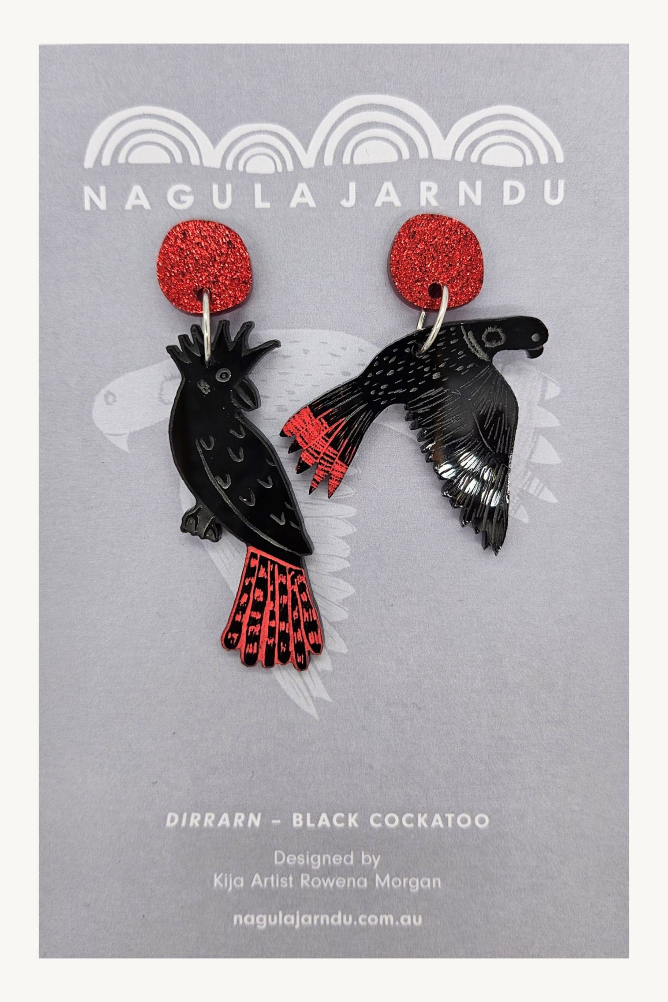 Dirrarn (Black Cockatoo) earrings