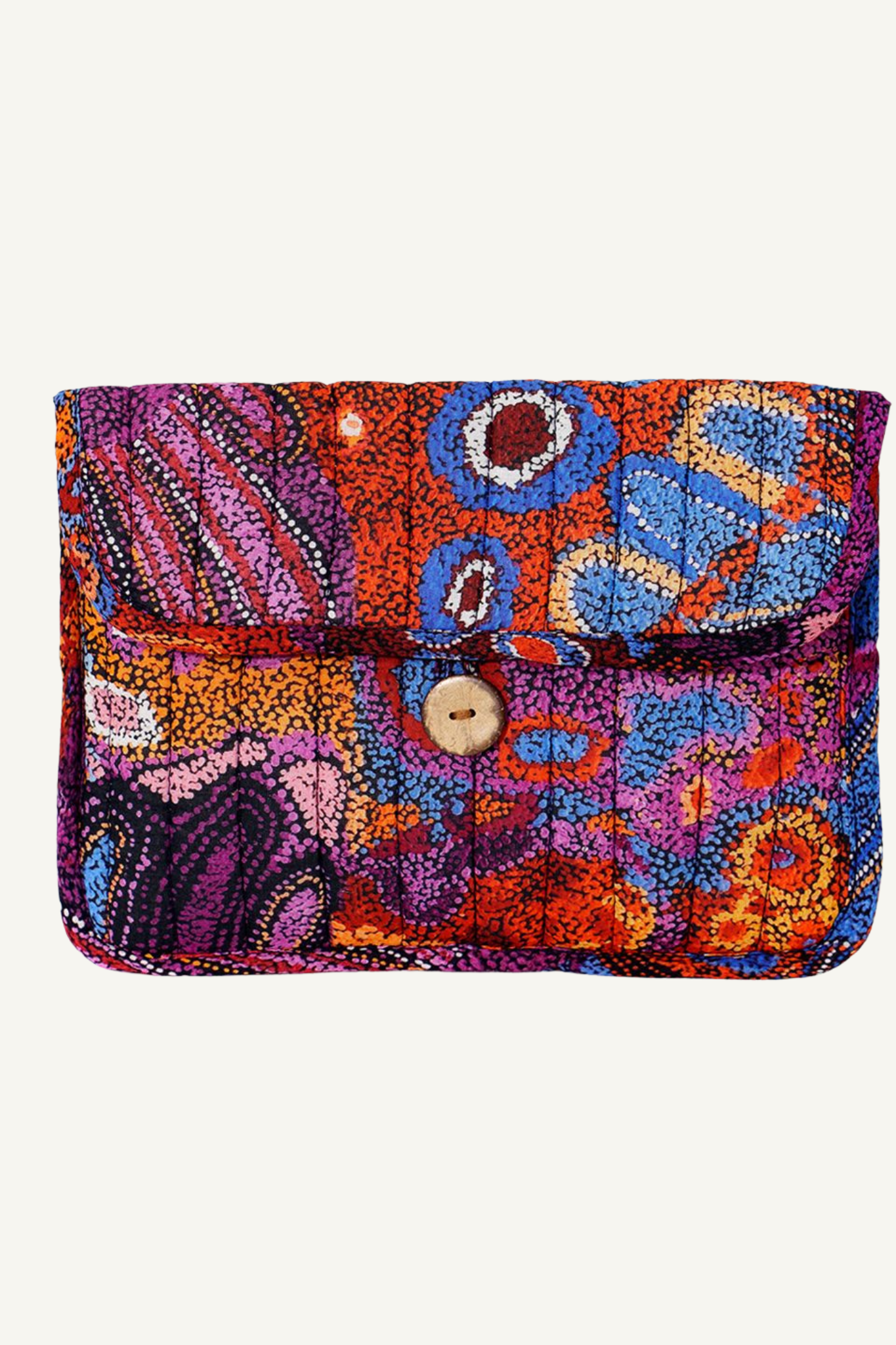 Andrea Adamson Quilted Buttoned Pouch