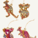 Aboriginal Miixed 4 Pack Christmas Decorations