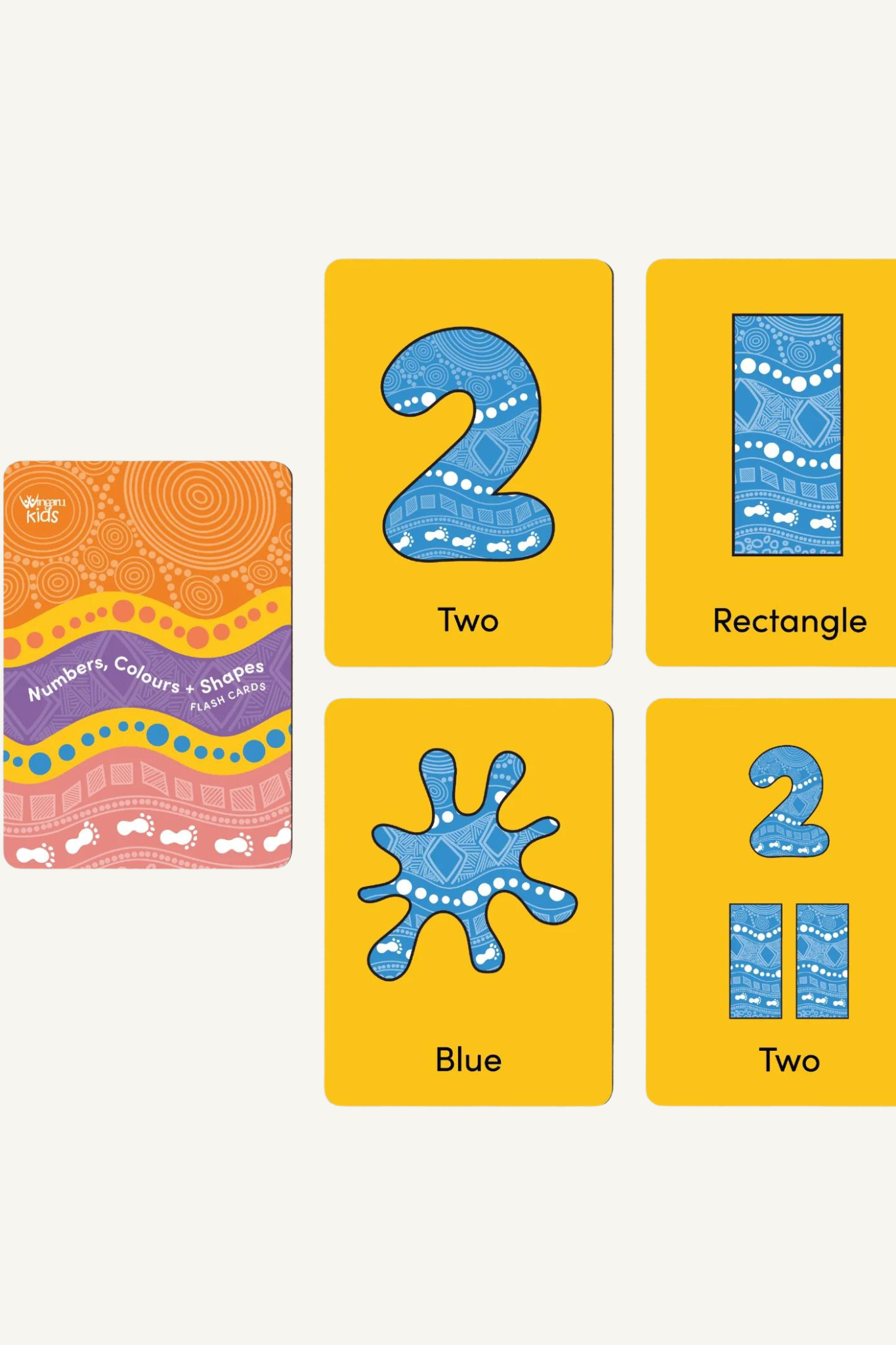 Numbers, Colours + Shapes Flash Cards
