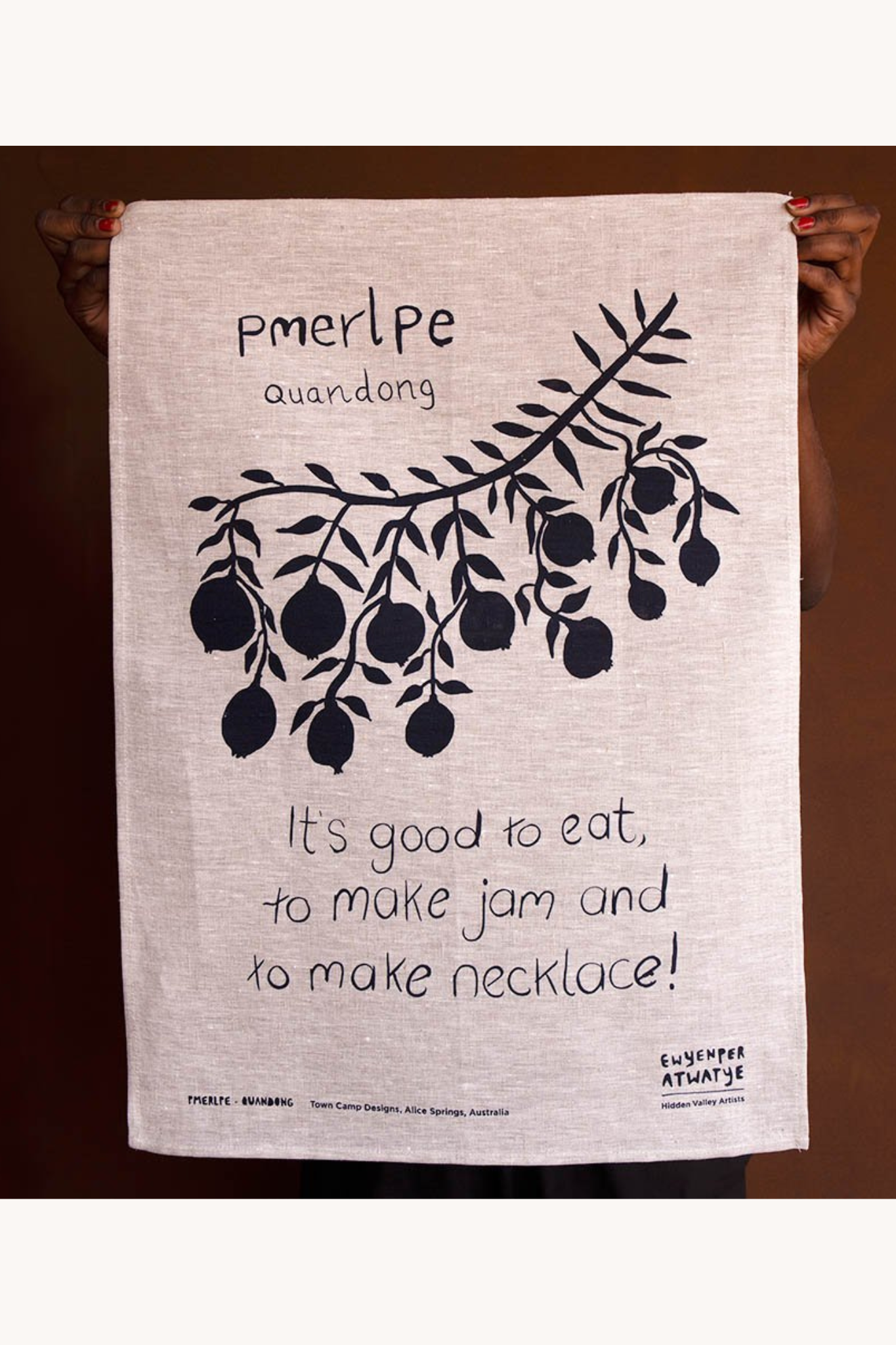 Pmerlpe - Quandong Tea Towel