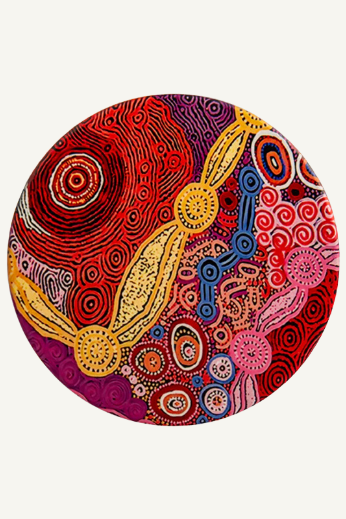 Aboriginal Waterhole Dreaming Ceramic Coaster