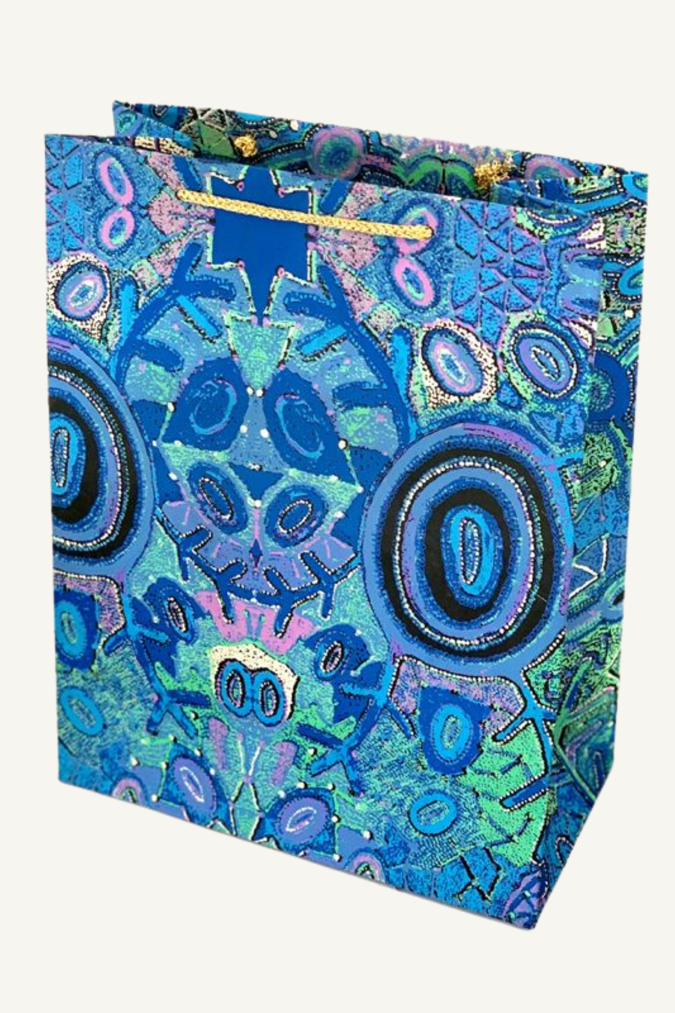 Aboriginal design Handmade Paper Giftbag MEDIUM