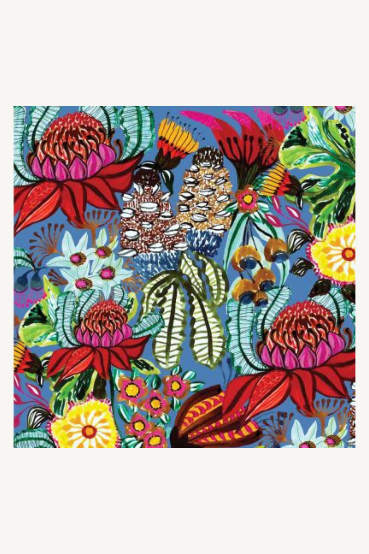 Mini Gift Card - Mini Waratahs on Blue