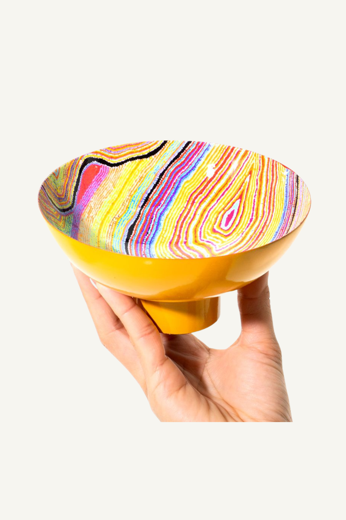 Powder Coated Bowl (medium) - Liddy Napanangka Walker