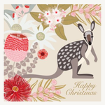 Greeting Card -  Mini Kangaroo Christmas