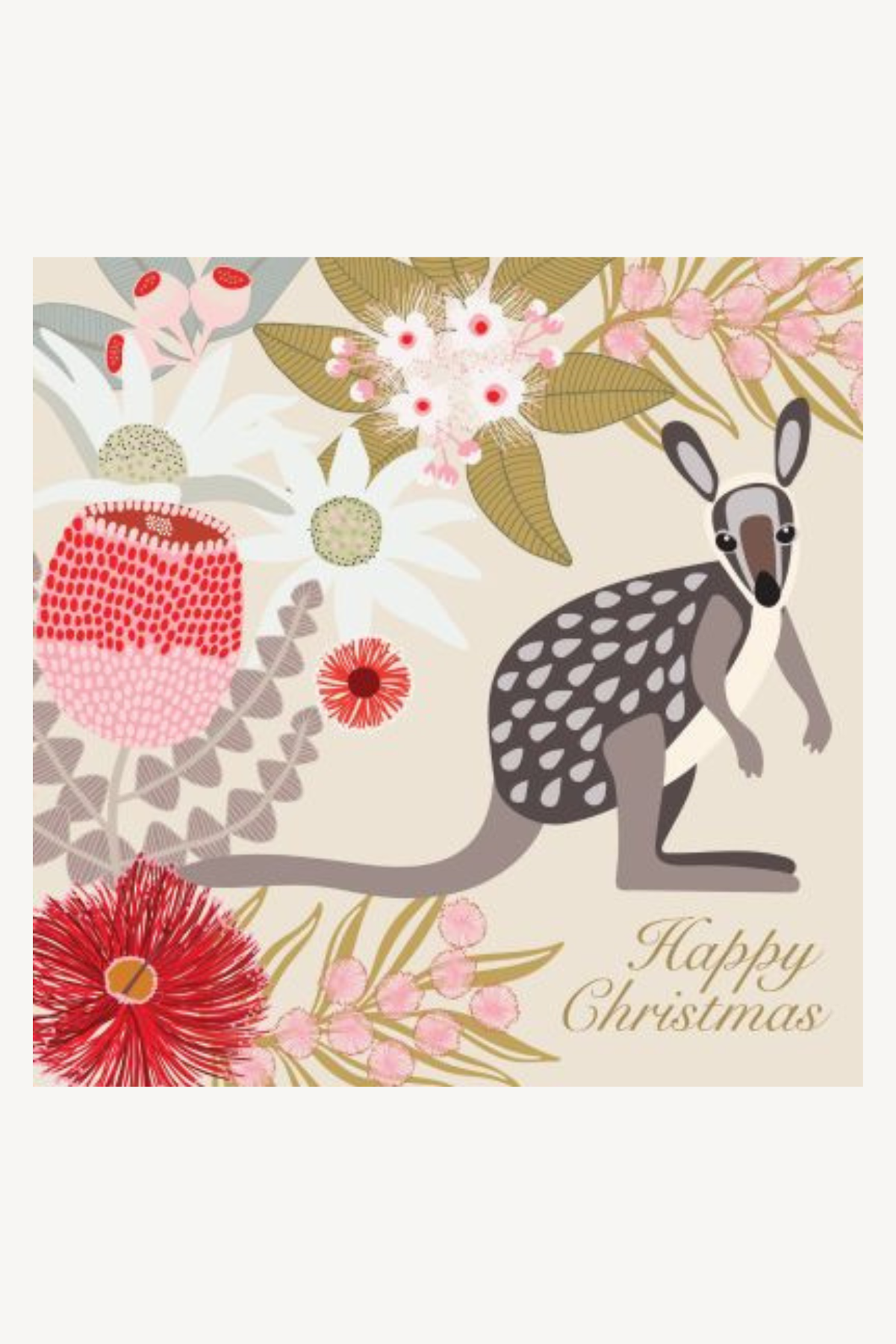 Greeting Card -  Mini Kangaroo Christmas