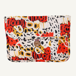 Quilted Buttoned Pouch - Anmanari Brown