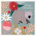 Greeting Card -  Mini Wombat Christmas