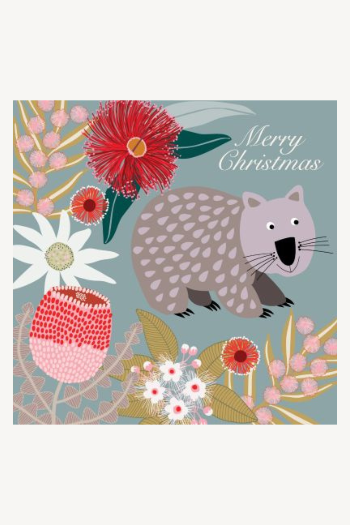 Greeting Card -  Mini Wombat Christmas