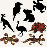 Scratch Board Australian Animal Shapes - Pack of 24