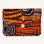 Quilted Buttoned Pouch - Mary Brown