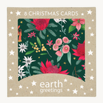 Boxed Christmas Cards (Square) - Festive Floral