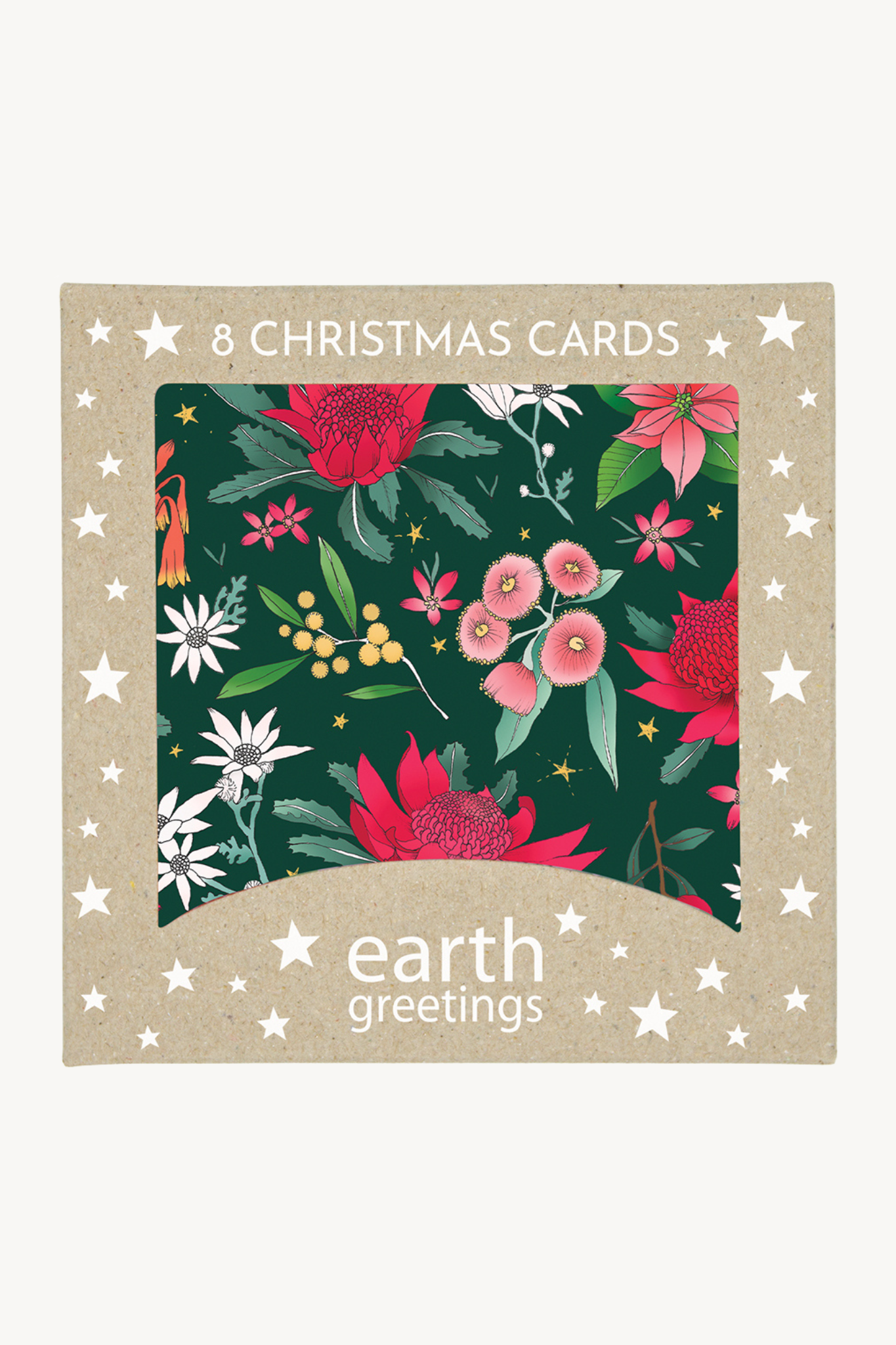 Boxed Christmas Cards (Square) - Festive Floral