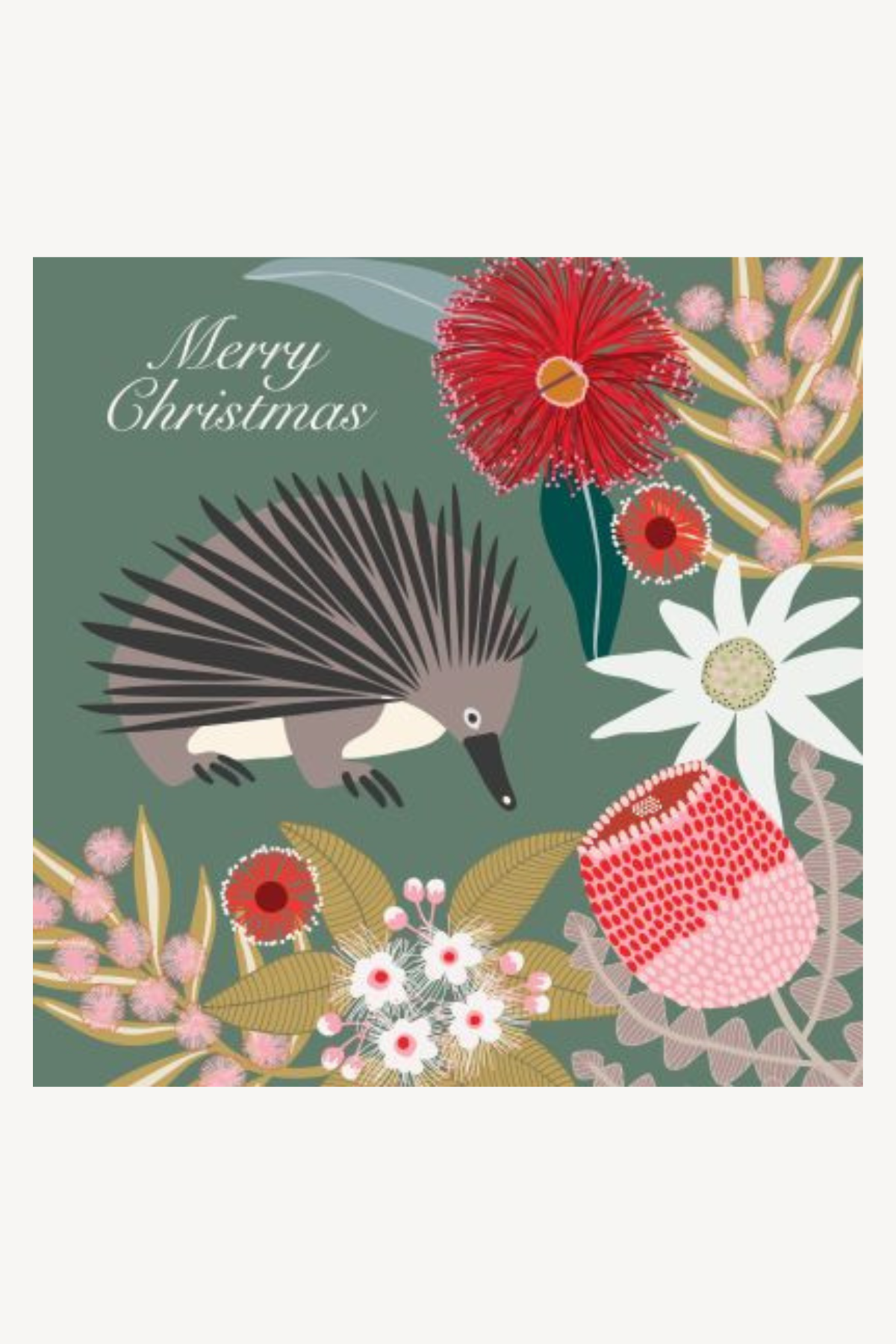 Greeting Card - Mini Echidna Christmas