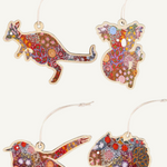 Aboriginal Grandmothers Country 4Pack Christmas Animal Decorations