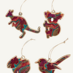 Aboriginal Pilbara Creeks 4Pack Christmas Animal Decorations