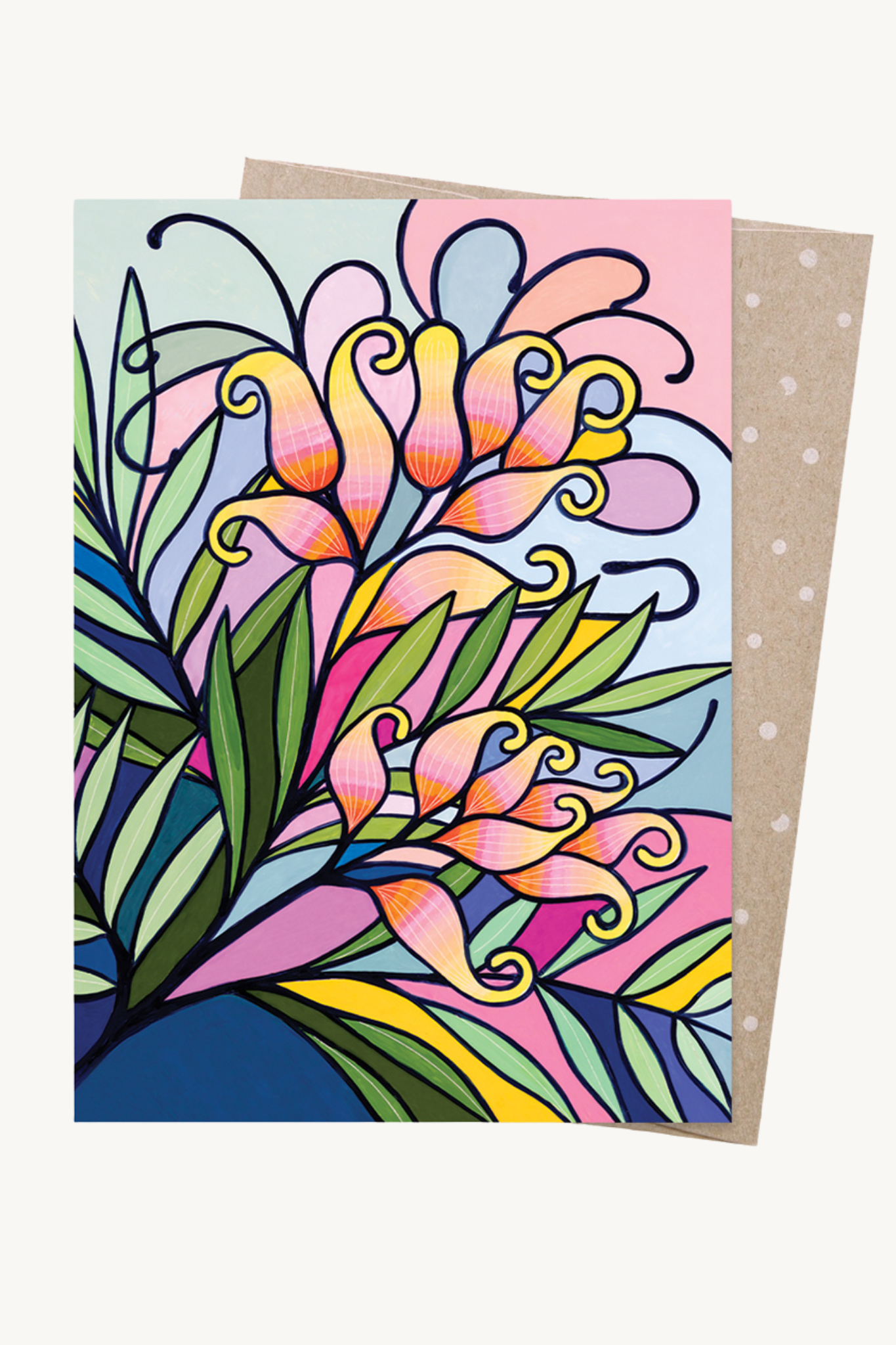 Greeting Card - Grevillea In The Garden