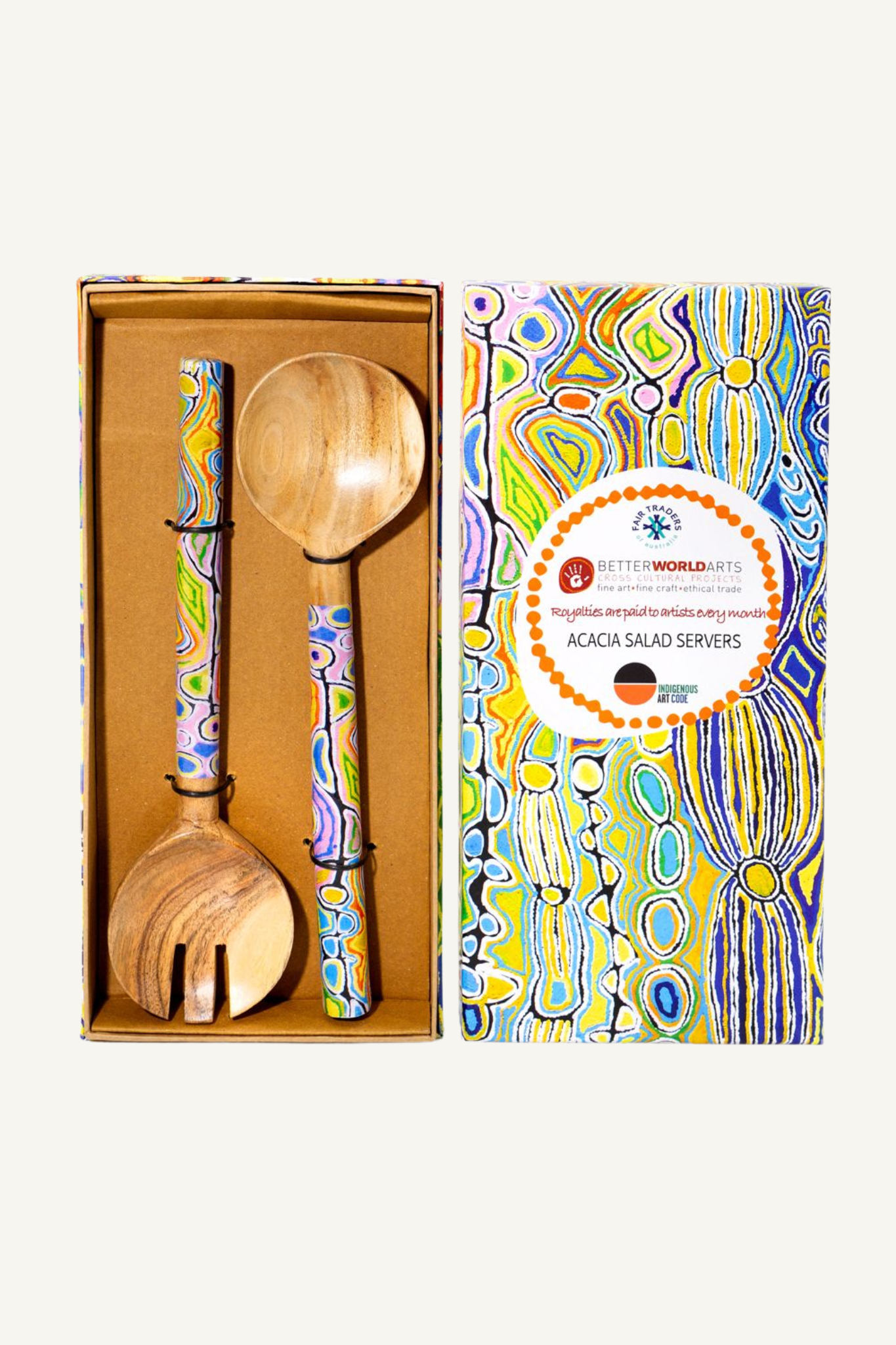 Acacia Salad Servers - Judy Watson