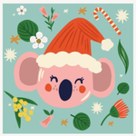 Greeting Card -  Mini Koala Christmas (hat)