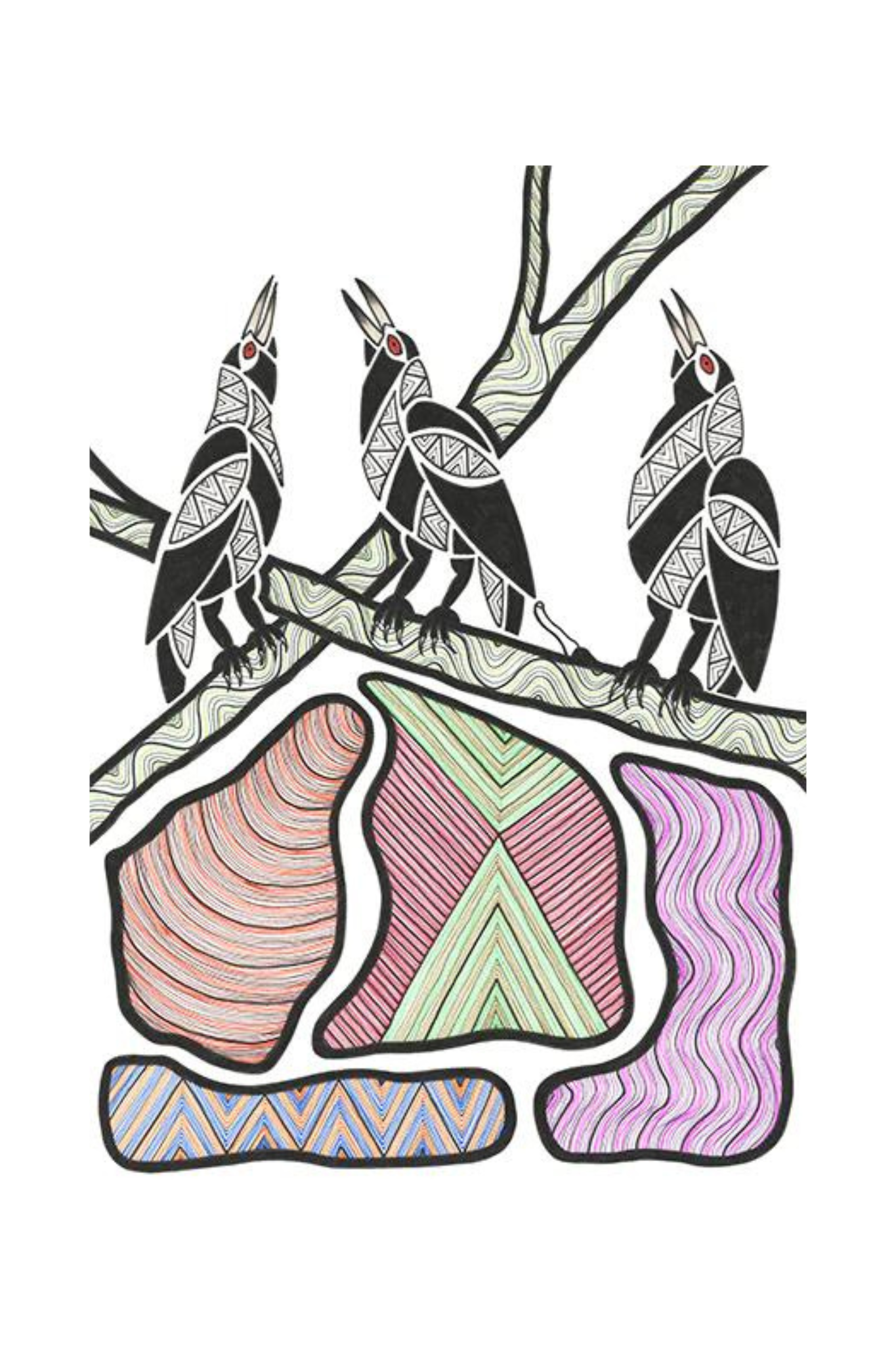 Art Card Gum Magpies