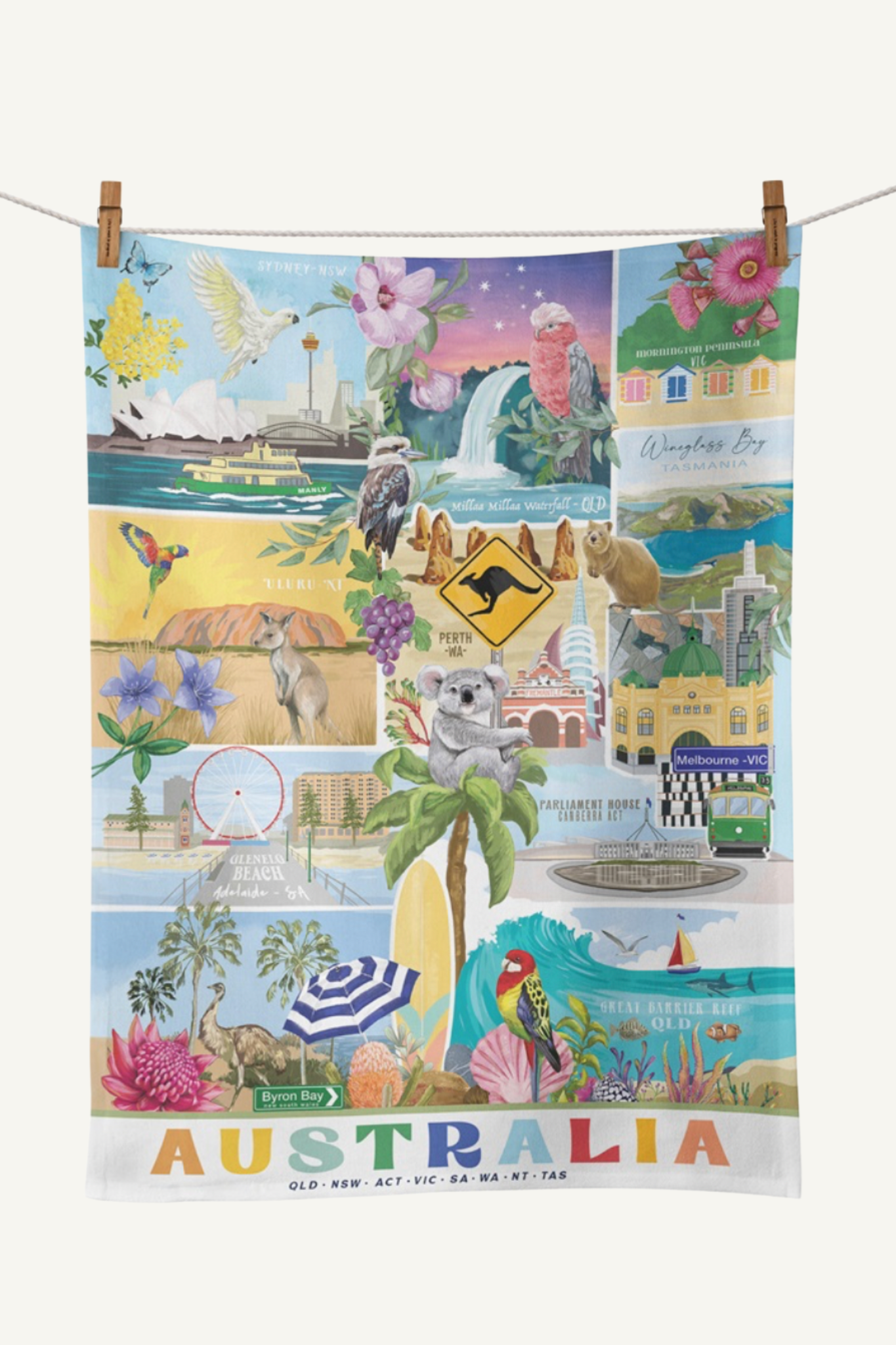 Tea Towel Gday Australia