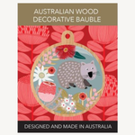 Single Bauble - Pastel Wombat Hat Bauble