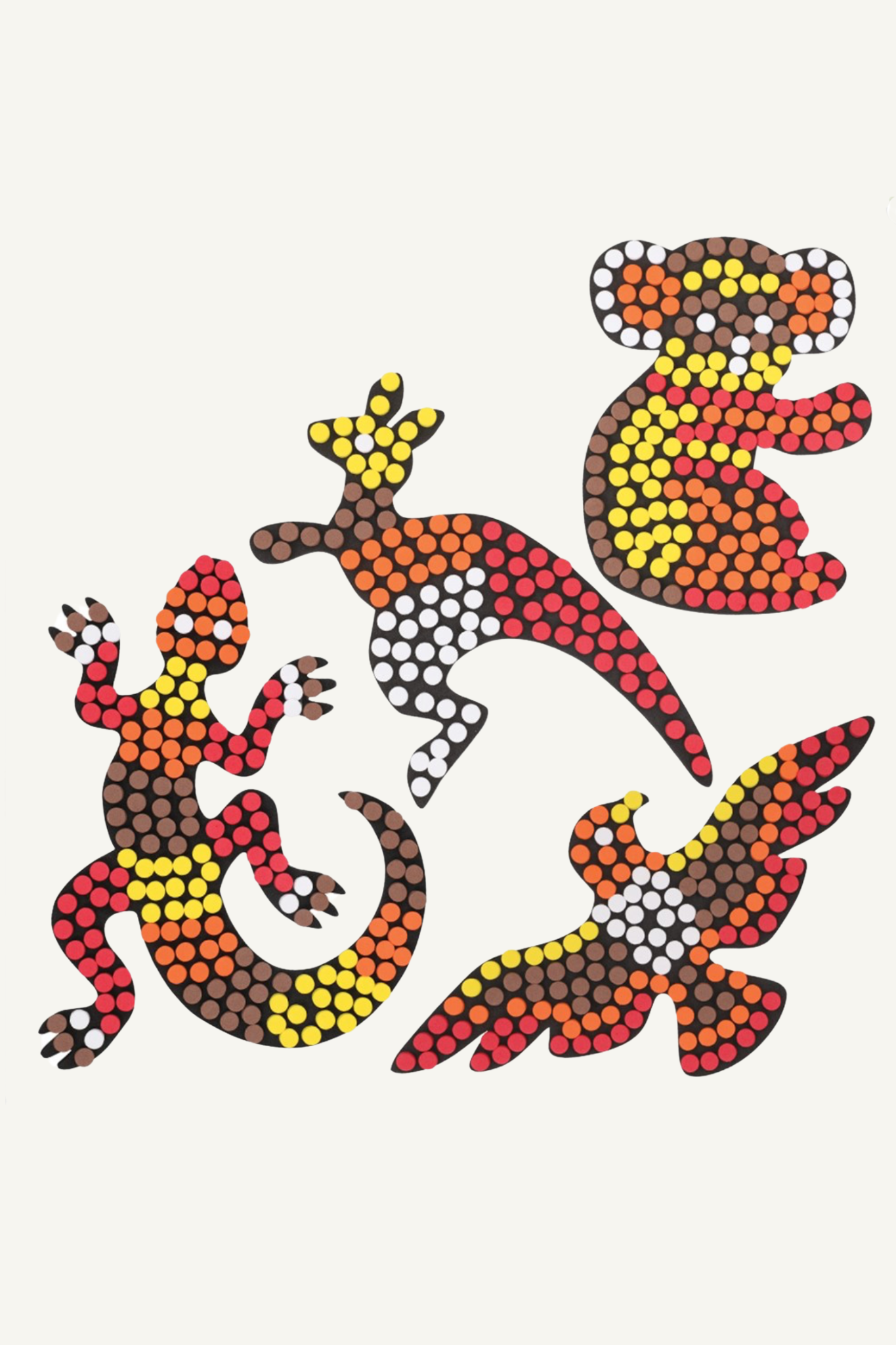 Indigenous Foam Australian Animal Mosaics CleverKit Multi Pack - Pack of 4