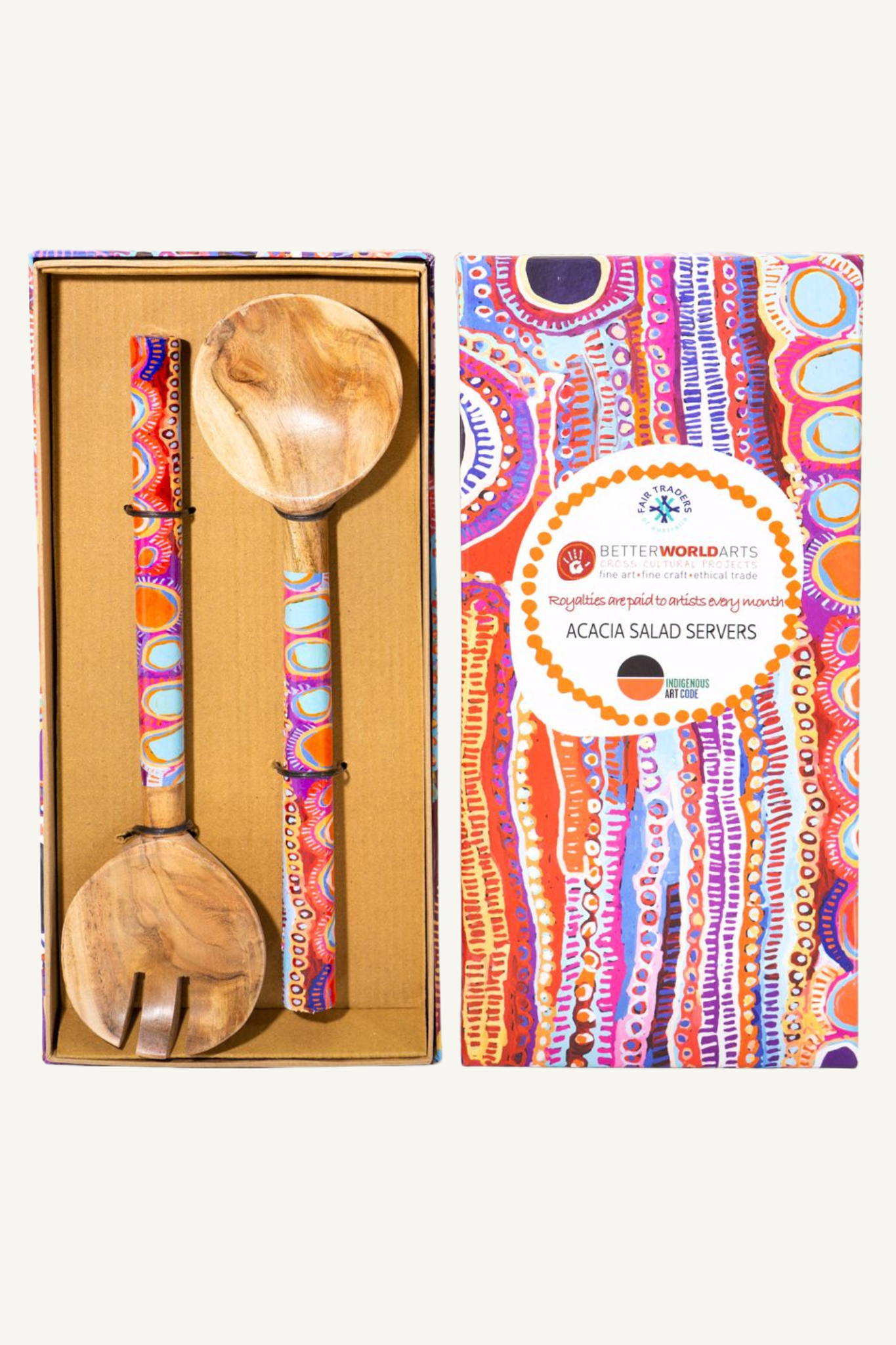 Acacia Salad Servers - Murdie Morris