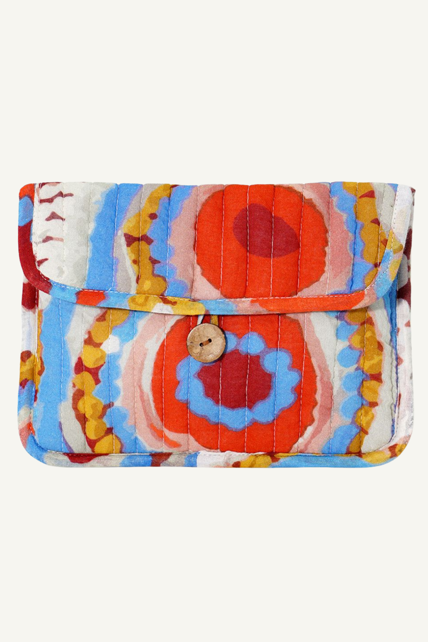 Quilted Buttoned Pouch - Rama