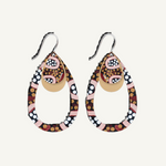 Azeza Possum Country Layered Outline Tear Drop Earrings