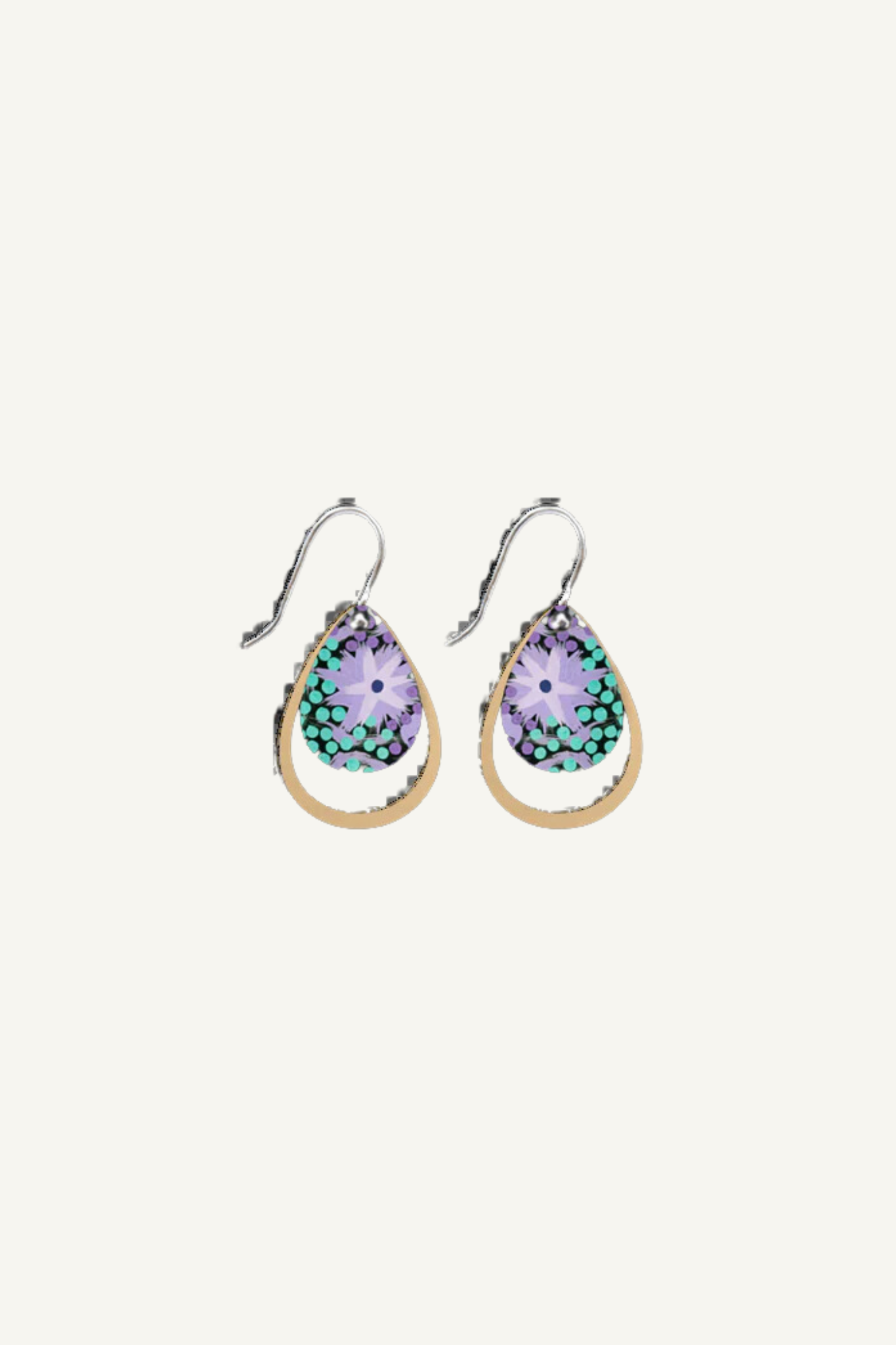 Azeza Possum Dreamtime Layered Iconic Outline Drop Earrings