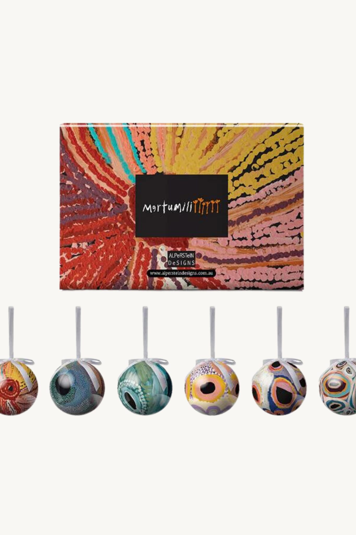 6 Pack Xmas Baubles - Martumili Artists