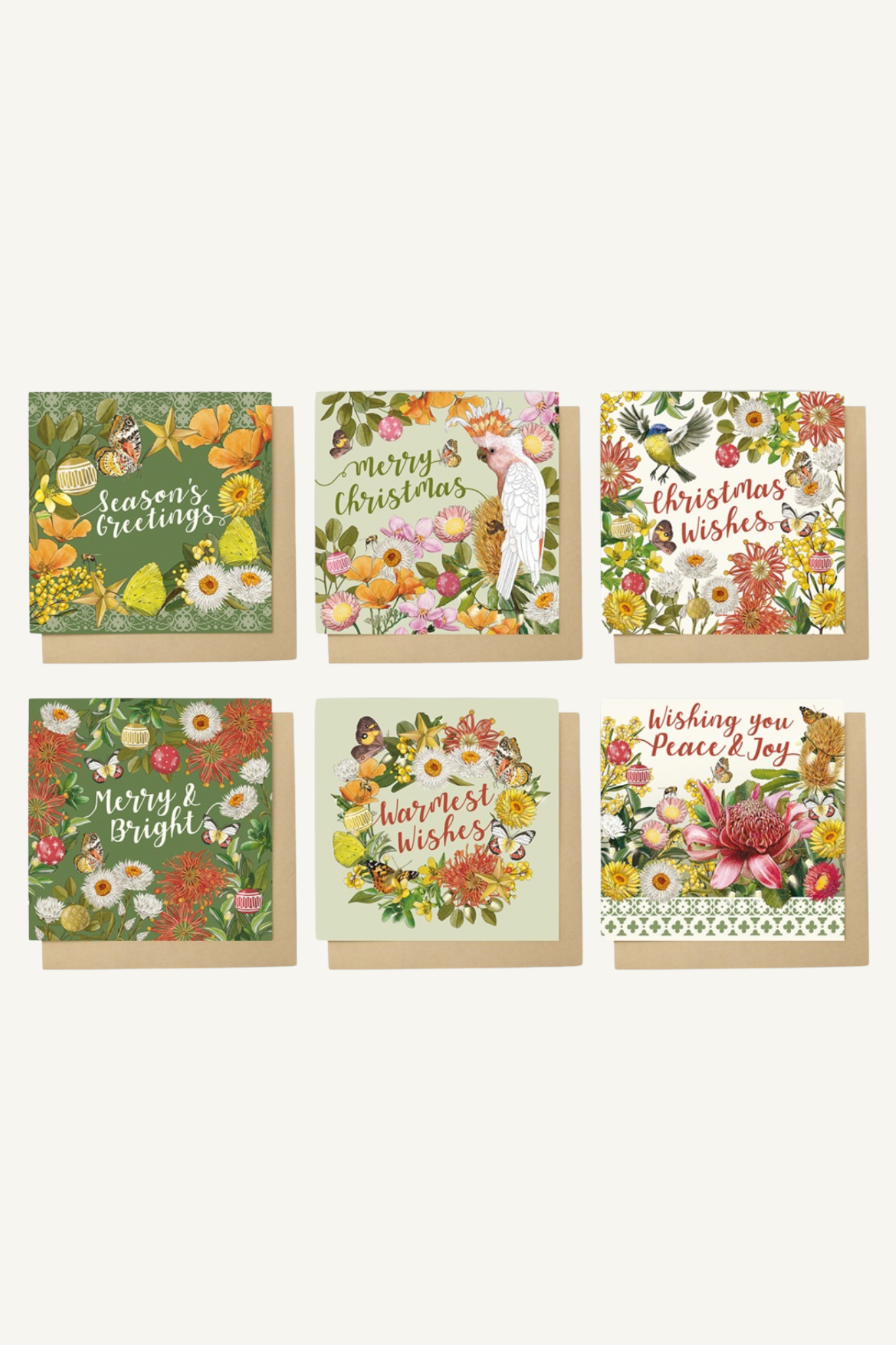 Christmas Greeting Card Box Set Botanical Blooms